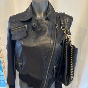 Black Leather Women's Jacket